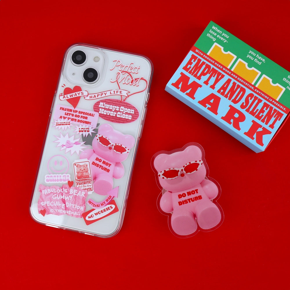 Pink Gummy Sticker Phone Case (Clear/Tank Clear 透明/透明Tank款)