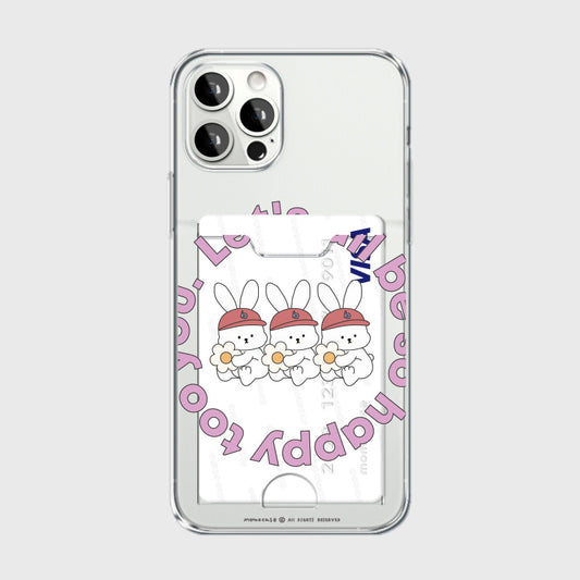 557 Happy Bunny W (Card Pocket Jelly Case 透明插卡款)