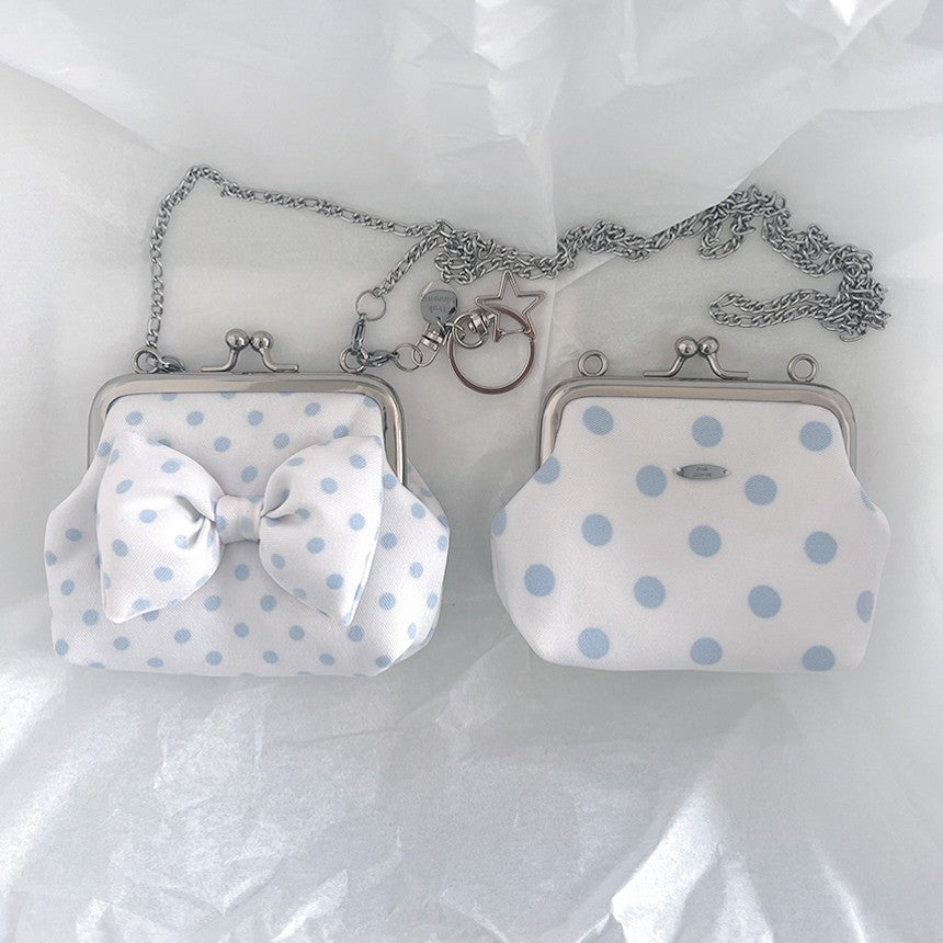 Peakdrawing [Baby blue.ver] Polkadot frame mini bag