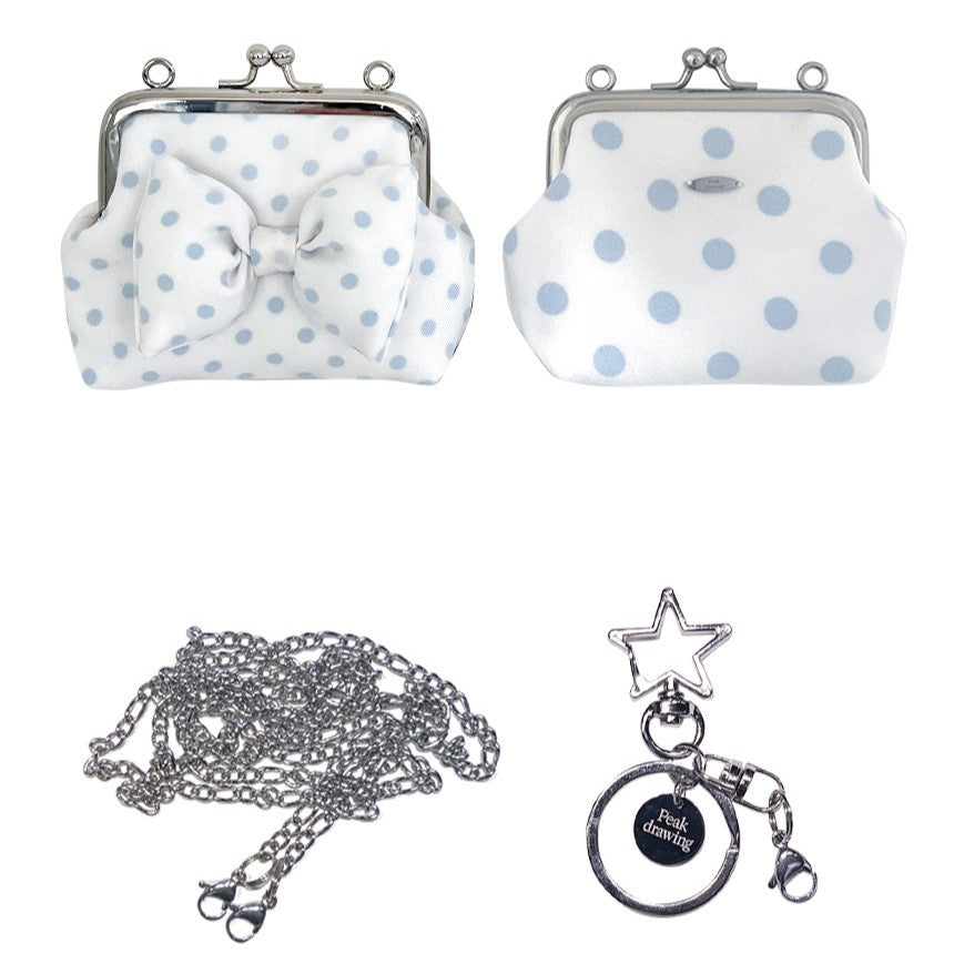 Peakdrawing [Baby blue.ver] Polkadot frame mini bag