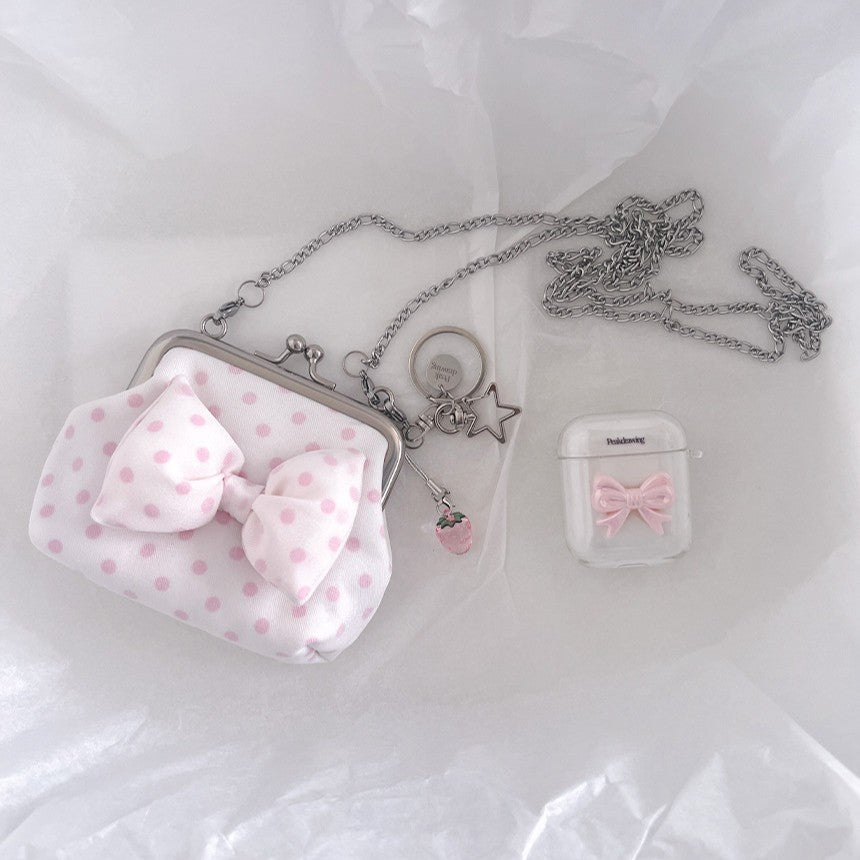 Peakdrawing [Baby pink.ver] Polkadot frame mini bag