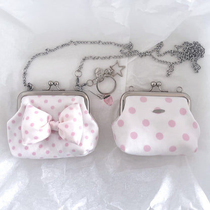 Peakdrawing [Baby pink.ver] Polkadot frame mini bag