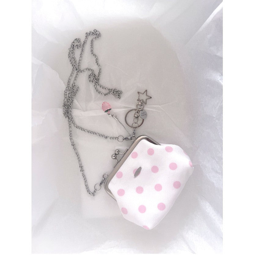 Peakdrawing [Baby pink.ver] Polkadot frame mini bag
