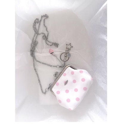 Peakdrawing [Baby pink.ver] Polkadot frame mini bag