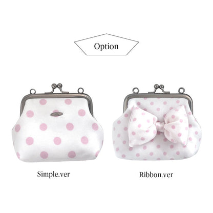Peakdrawing [Baby pink.ver] Polkadot frame mini bag