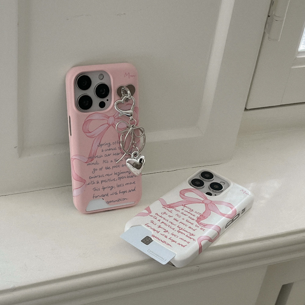 【Set】Spring Lettering(硬殼插卡款)+Tag holder+Keyring