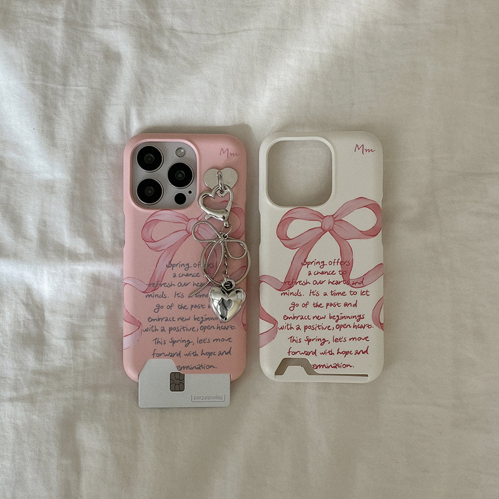 【Set】Spring Lettering(硬殼插卡款)+Tag holder+Keyring