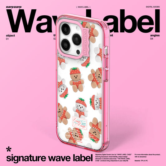 STRAWBERRY COVY CHICHI-PINK (Wave Label Clear Case)