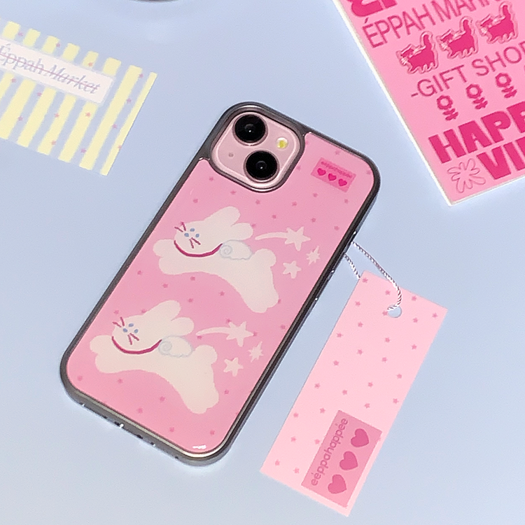Eppah Angel Rabbit Stars Case (Silver bumper)