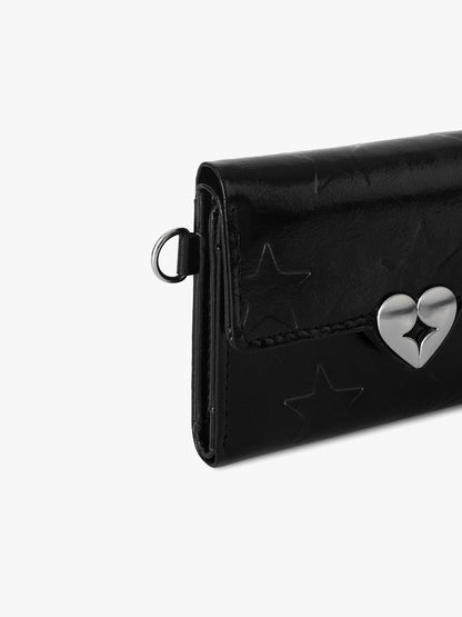 Fennec Twinkle Flap Wallet - Black