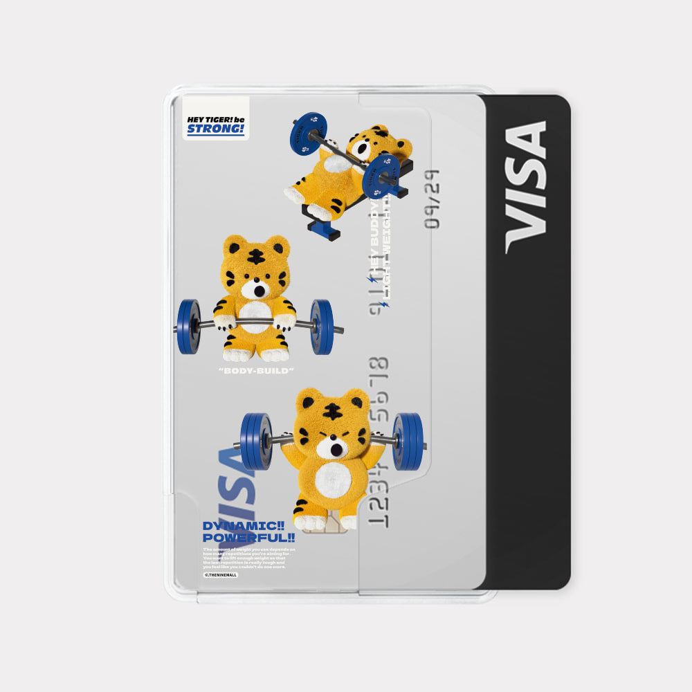 Theninemall Pattern Hey Tiger Gym Magsafe Card Zip