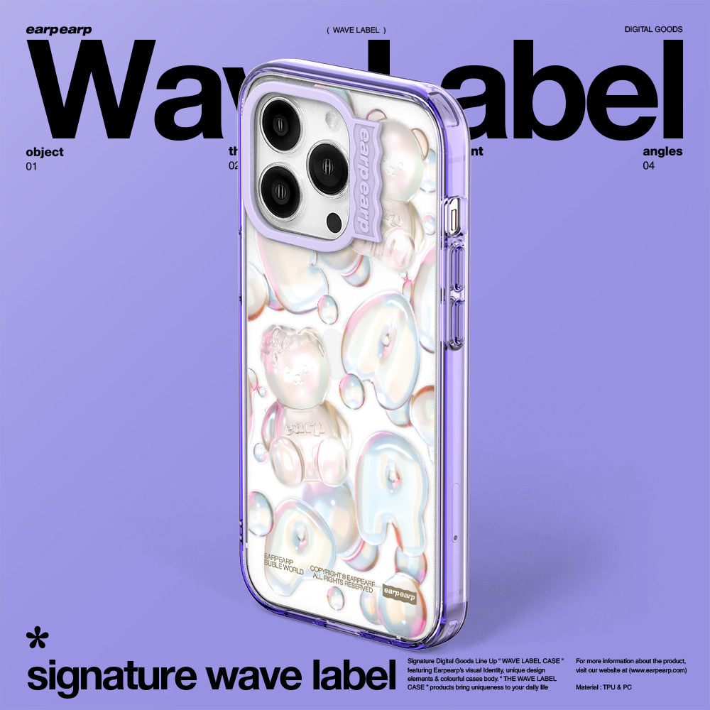 FACO BUBBLE WORLD-PURPLE (Wave Label Clear Case)