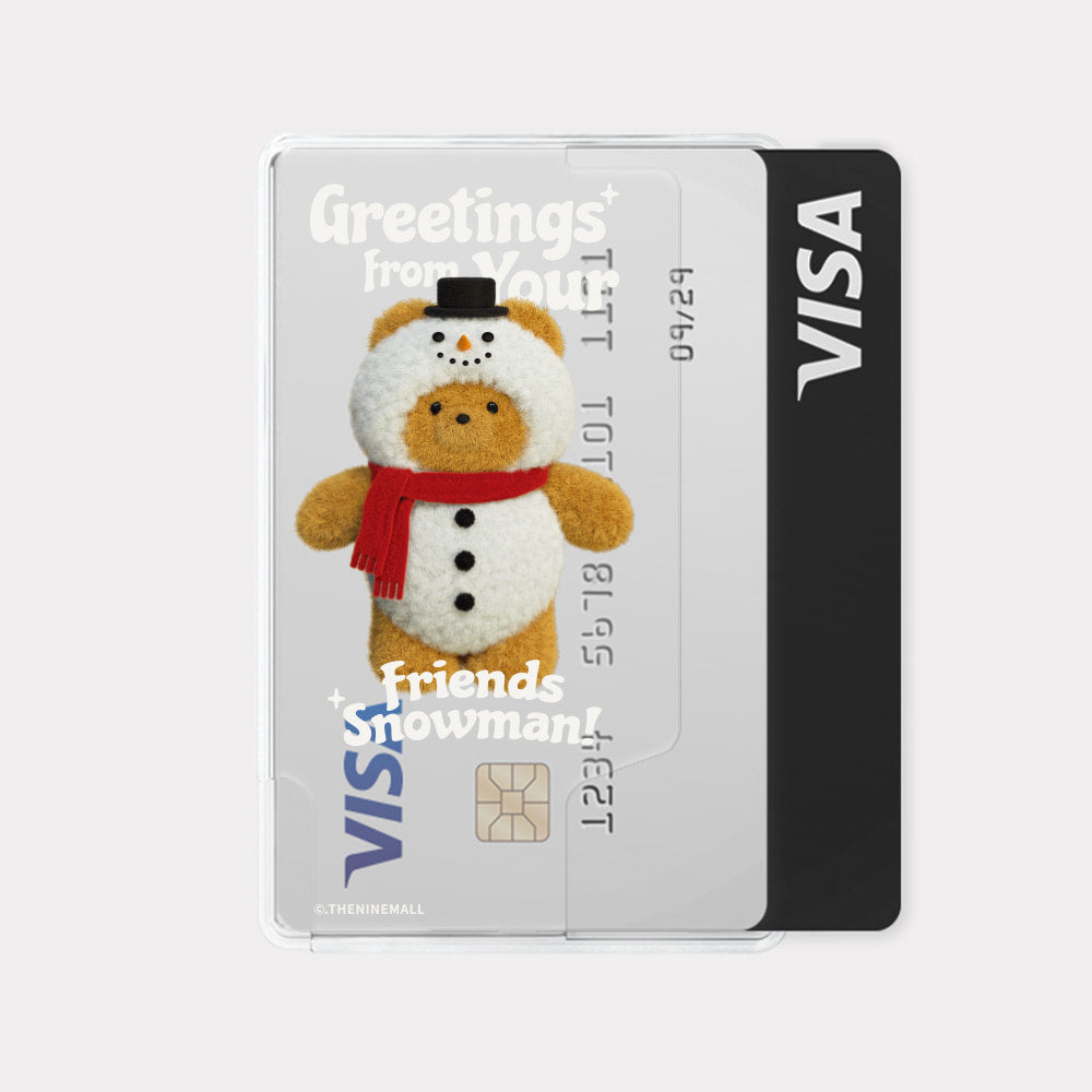 Theninemall Greetings Gummy Snowman Magsafe Card Zip