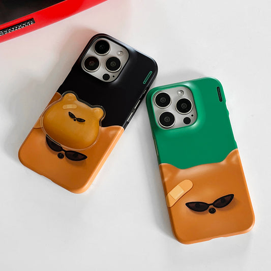 Gummy Big Face Phone Case (Hard/Card Storage) (2色)