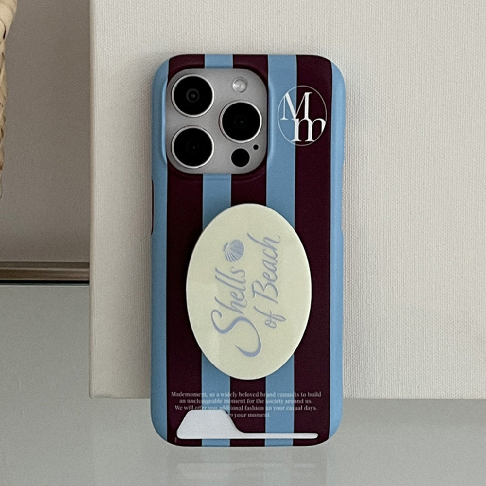 [mm] Stripe Pattern Phone Case (Hard/Card Storage) (5色)