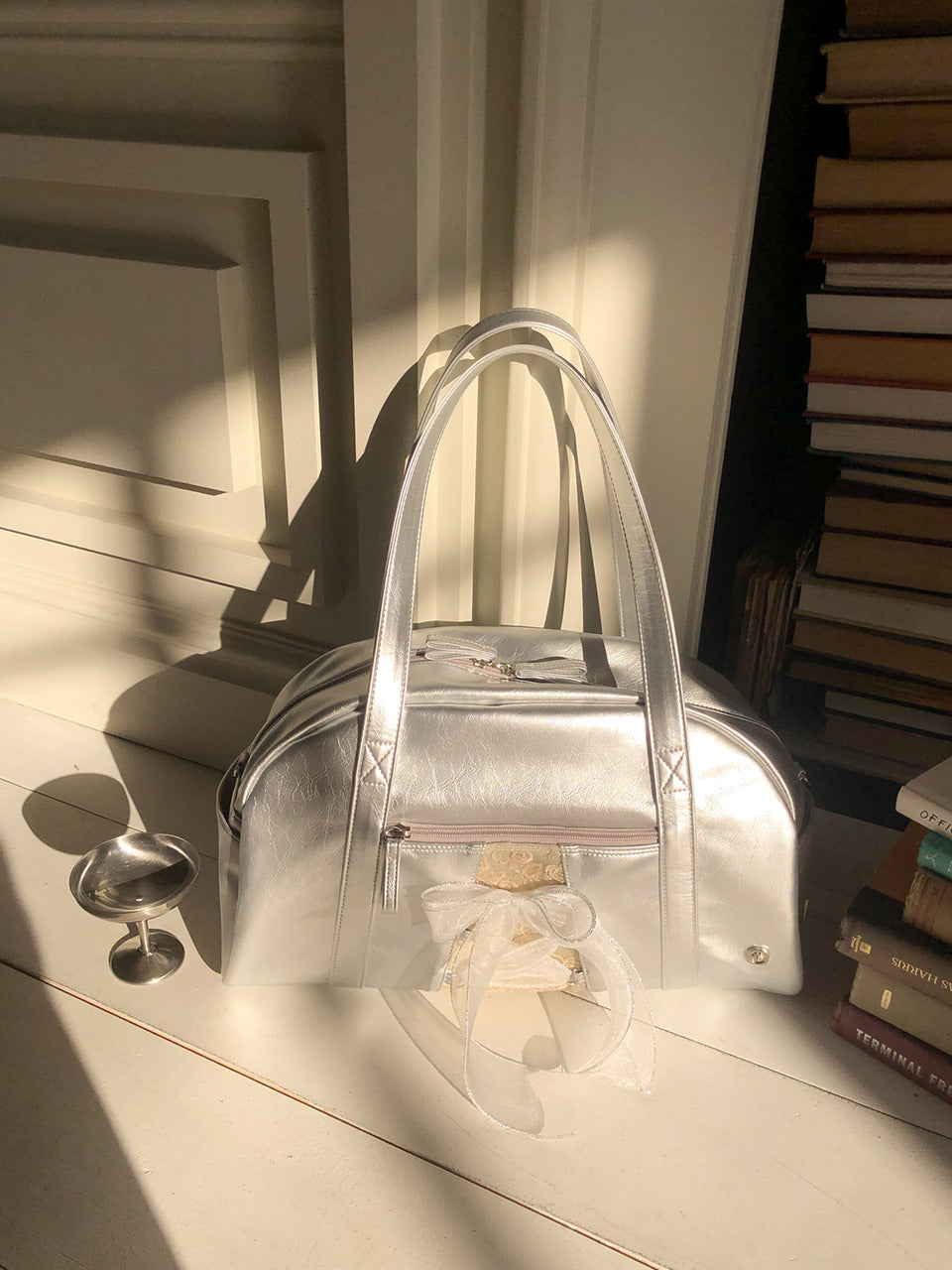 Ovuni Daily ribbon gym bag_silver