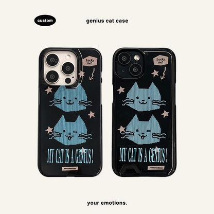 【Custom 自訂款】Your Emotions Genius Cat Case (Glossy hard/Card storage)