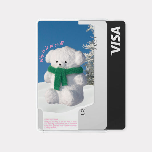 Theninemall Puppy Snowman Magsafe Card Zip