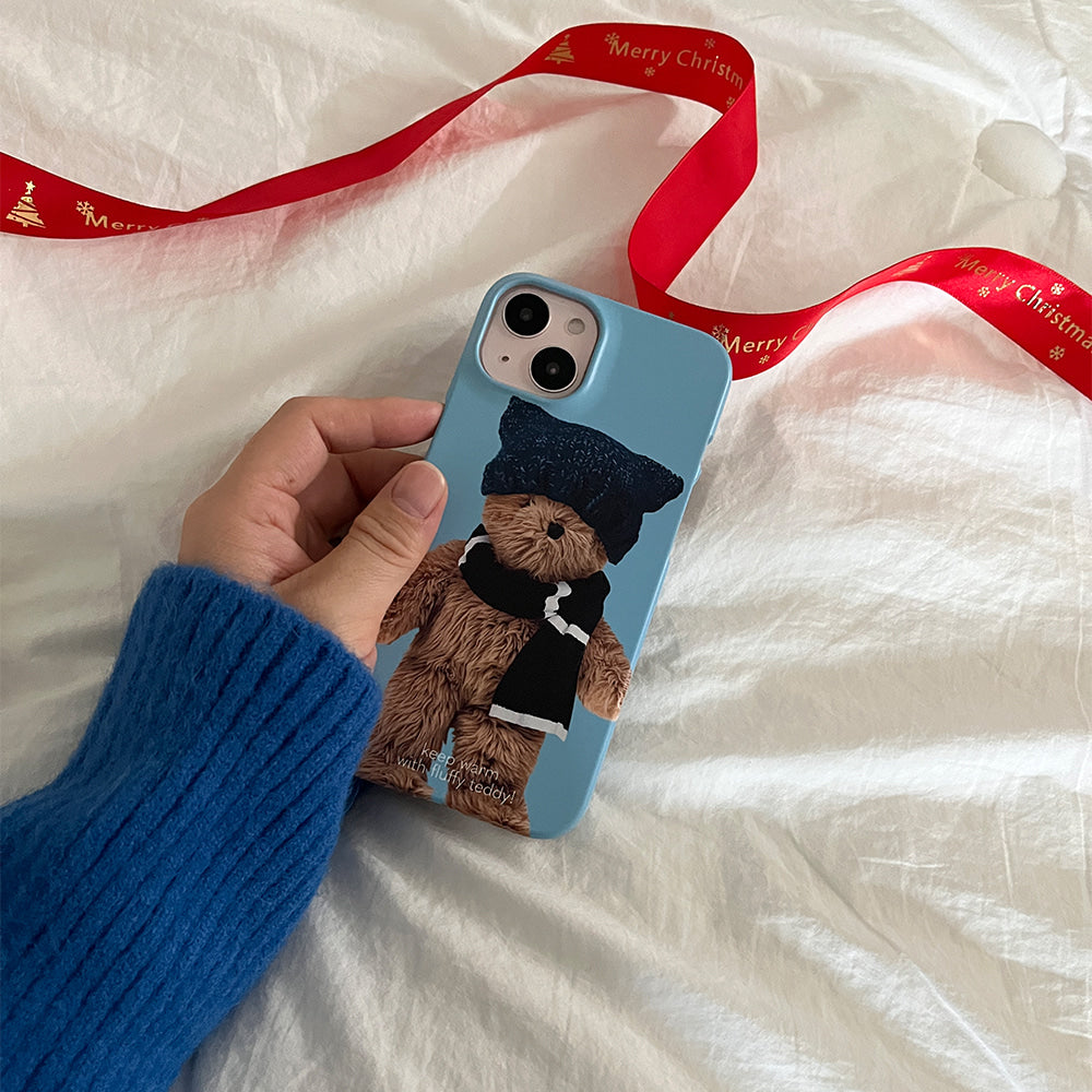 Winter Fluffy Teddy Phone Case (Hard/Card Storage)