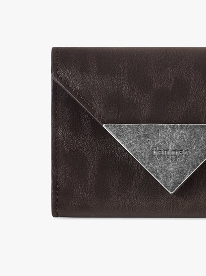 Fennec Matt Triangle Wallet - Leopard brown