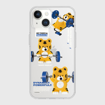 Pattern Hey Tiger Gym Phone Case (Clear/Tank Clear/Clear Card Storage)