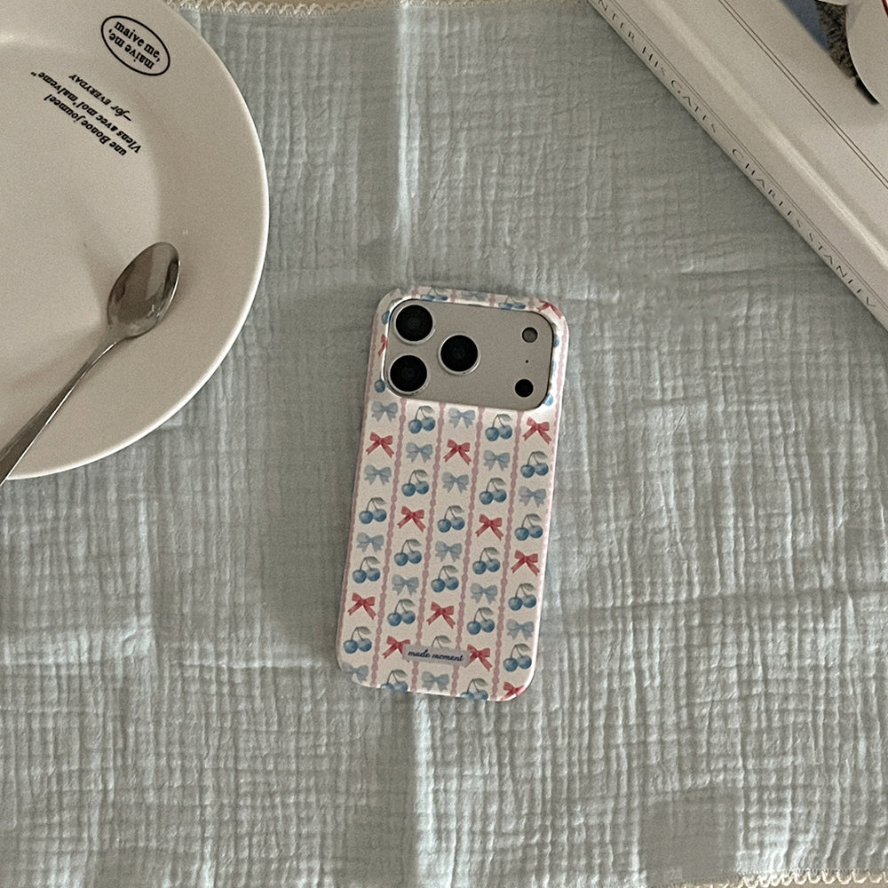 Ribbon Stripe Phone Case (Hard/Card Storage/Magsafe)