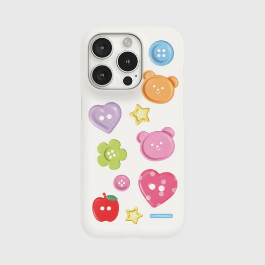 Cherished Button Pattern Phone Case (Hard/Card Storage/Magsafe)