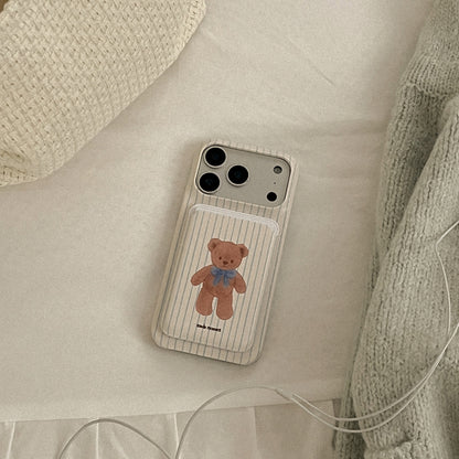Cocoa Teddy Phone Case (Hard/Card Storage/Magsafe)