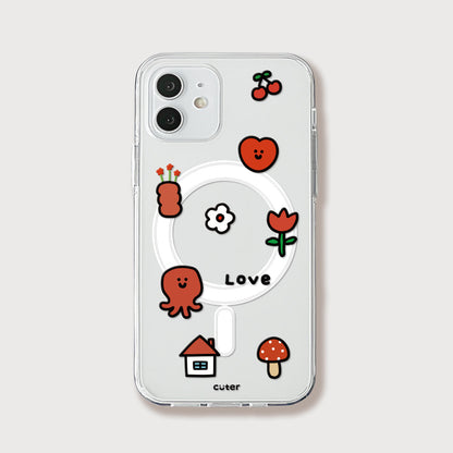 Cuter Red Drawing Magsafe Case