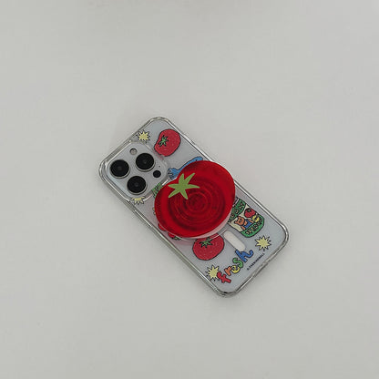 【Set】Tomato Drawing Pattern (Magsafe Jelly Hard) + Magsafe Tok