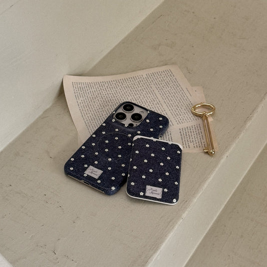 Denim Bloom Phone Case (Hard/Card Storage/Magsafe)
