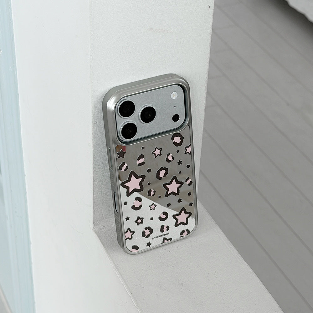 Starry Leopard Phone Case (Mirror silver bumper case)