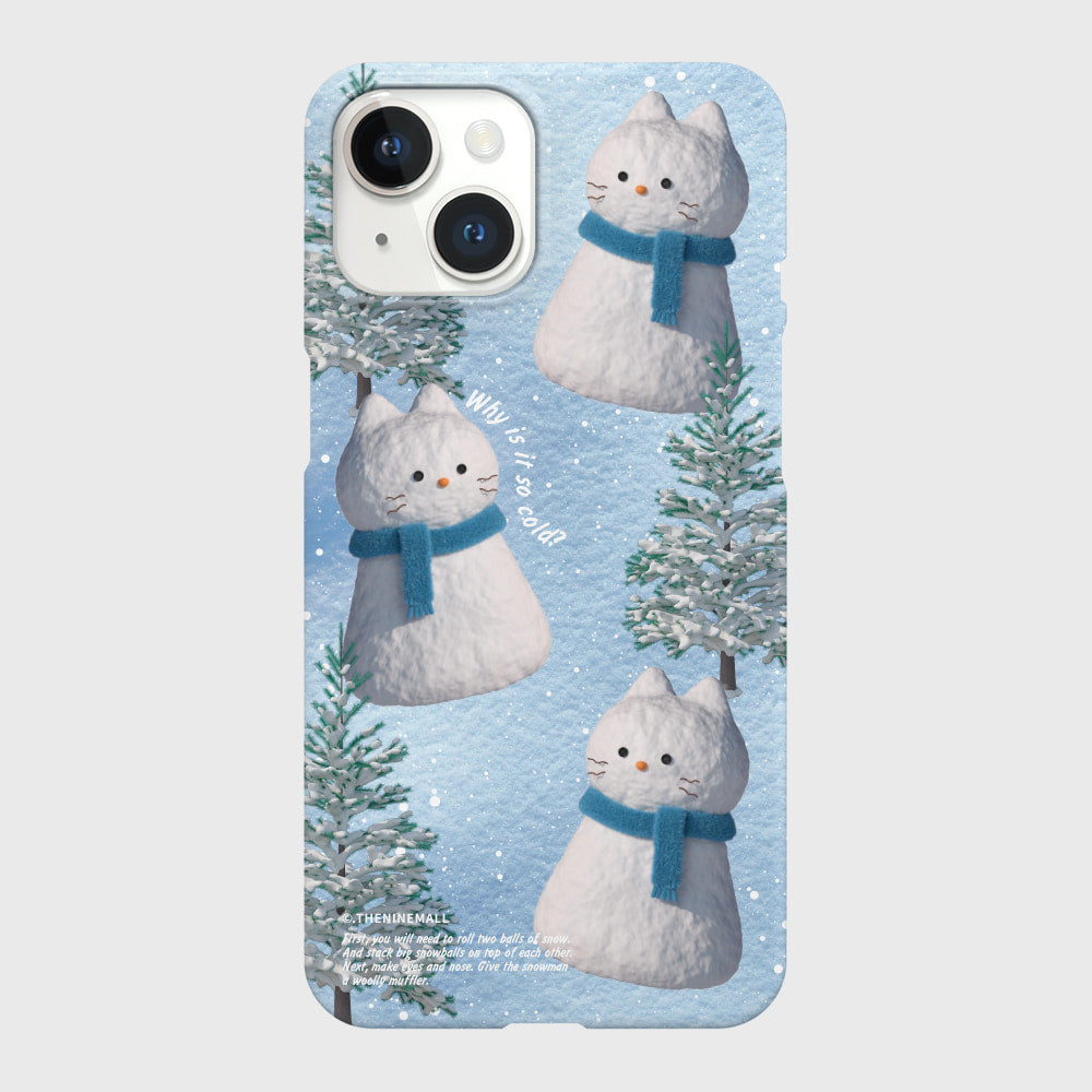 Pattern Hey Cat Snowman Phone Case (Hard/Card Storage)