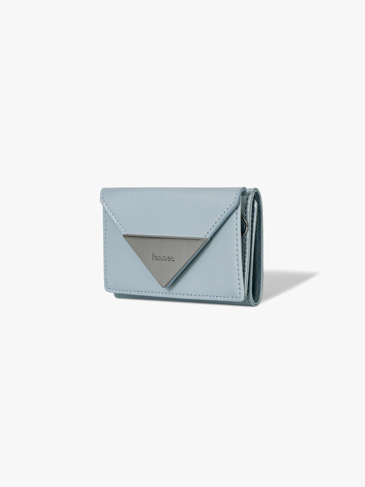 Fennec Crinkle Triangle Triple Wallet - Haze blue
