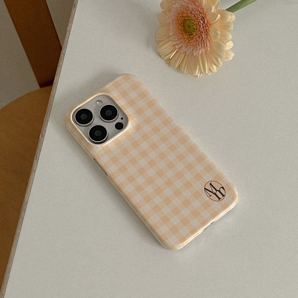 【加購Tok】[mm] Pastel Check Phone Case (Hard) (5色)