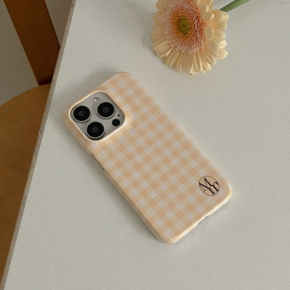 【加購Tok】[mm] Pastel Check Phone Case (Hard) (5色)