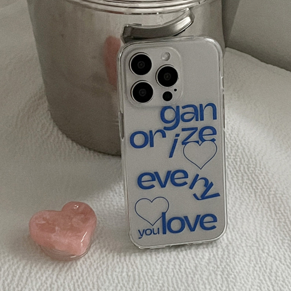 Organize Love Phone Case (Clear/Tank Clear/Clear card storage) (3色)