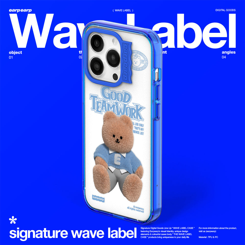 KNIT COVY-BLUE (Wave Label Clear Case)