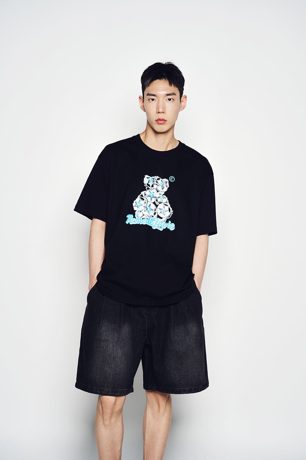 【ADLV】 STAR BEAR SHORT SLEEVE T-SHIRT / 追跡付 HOSHI X ADLV] Star Bear Short Sleeve T-Shirt (3色