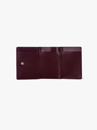 Fennec Crinkle Triangle Triple Wallet - Deep cherry