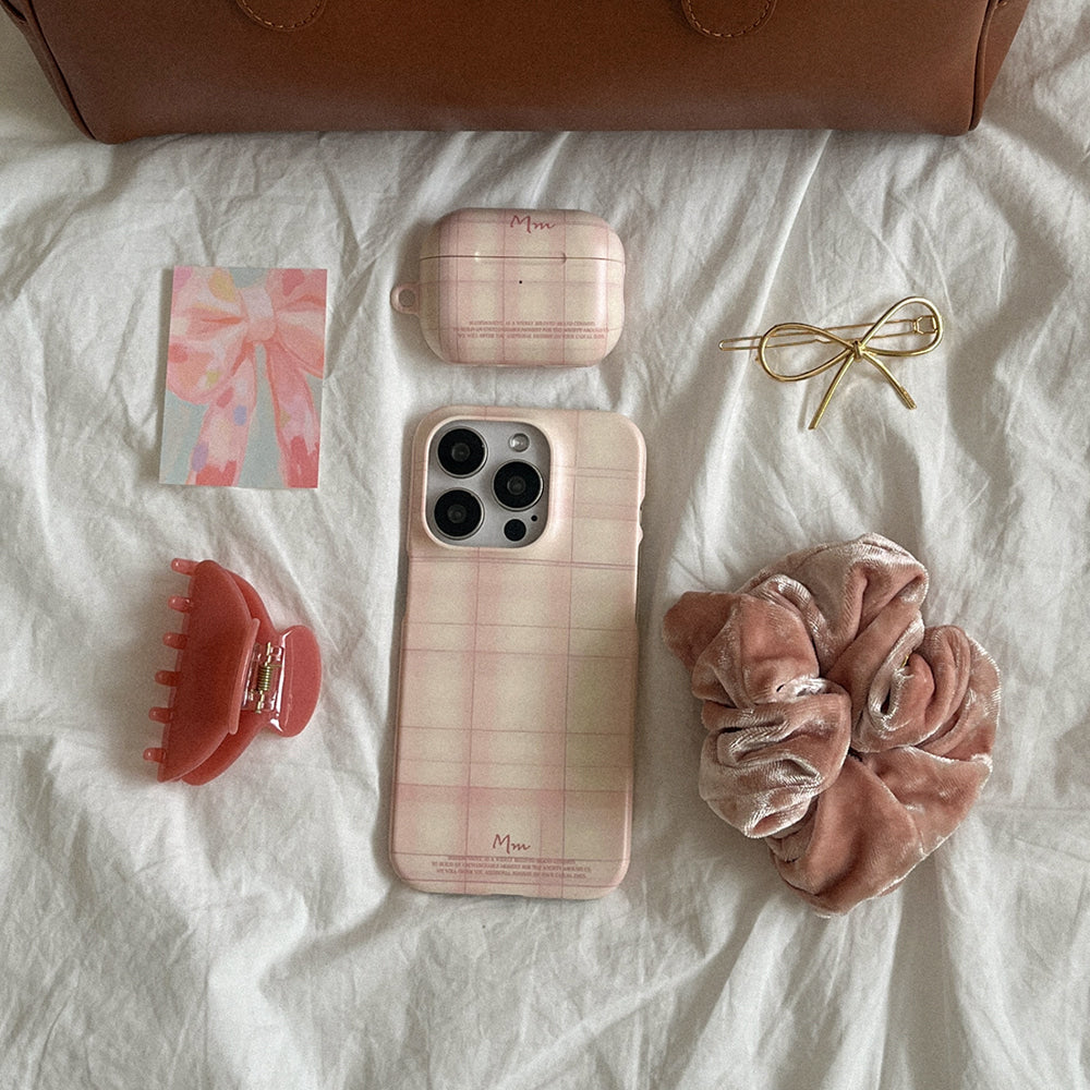 Vintage Pink Beige Phone Case (Hard/Card Storage)