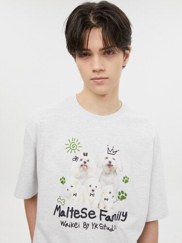 Waikei Maltese Family T-shirt (3 Colors)