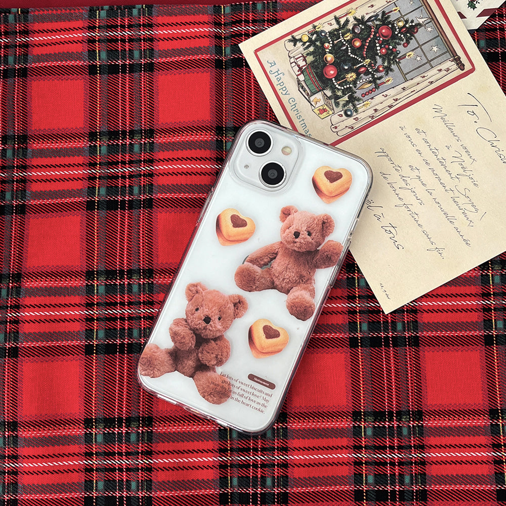 Pattern Sweet Some Teddy Phone Case (Clear/Tank Clear/Clear card storage)