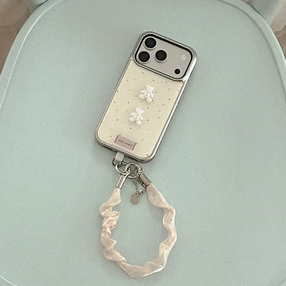 【Set】Sugar Confetti Button (Mirror Bumper Case)+ Pure Silk手機繩