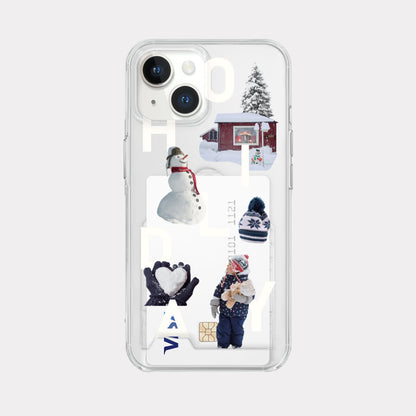 Snowing Play Phone Case (Clear/Tank Clear/Clear card storage)