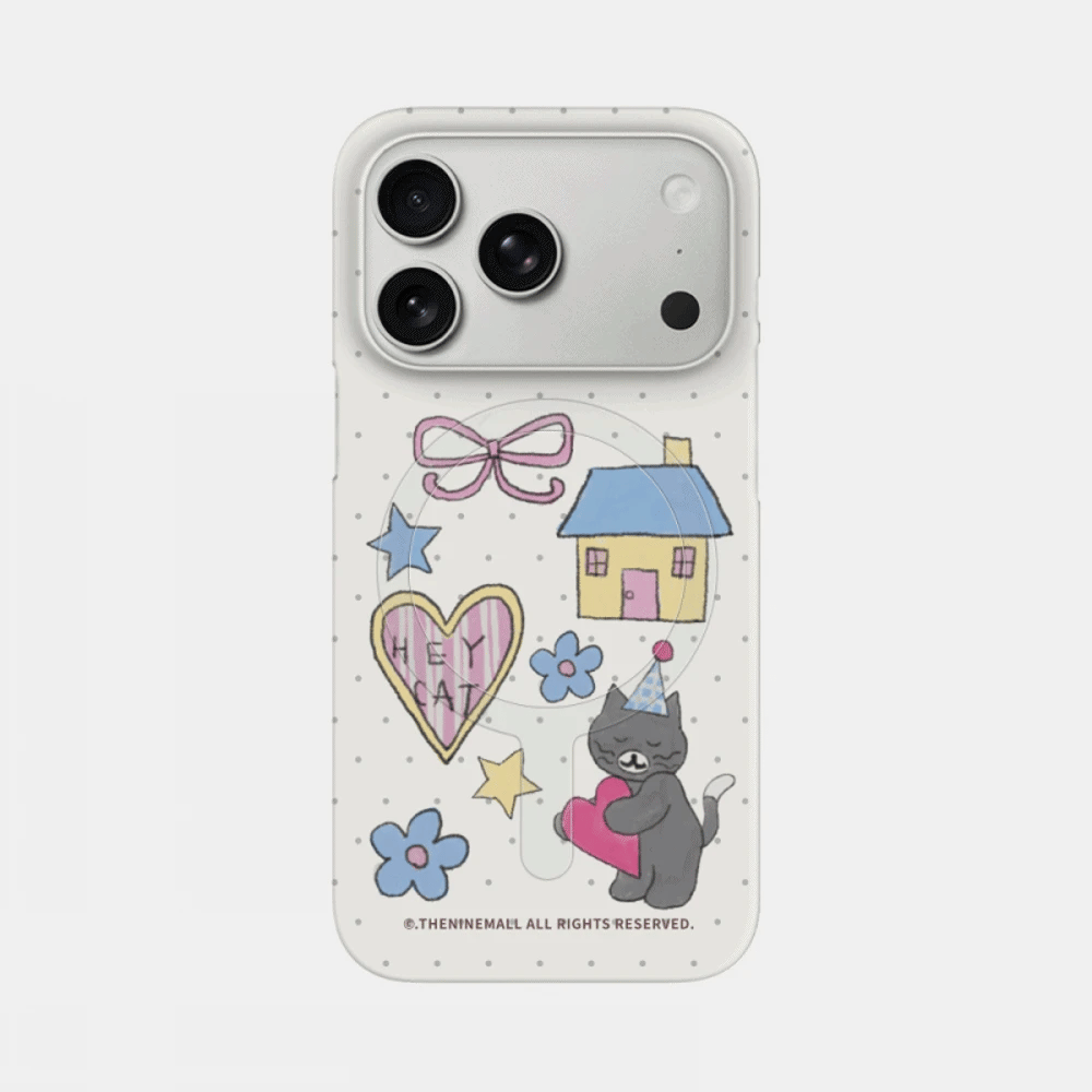 Hey Cat Little Homey Phone Case (Hard/Card Storage/Magsafe)