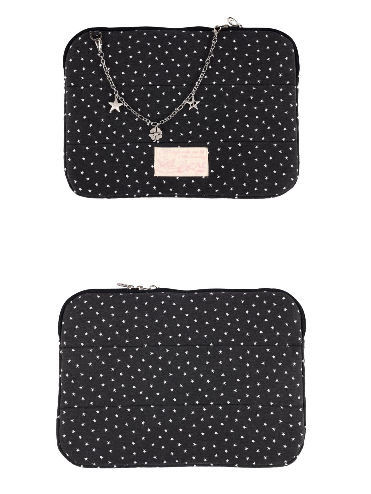Cozing Star Chain Notebook pouch_cotton black
