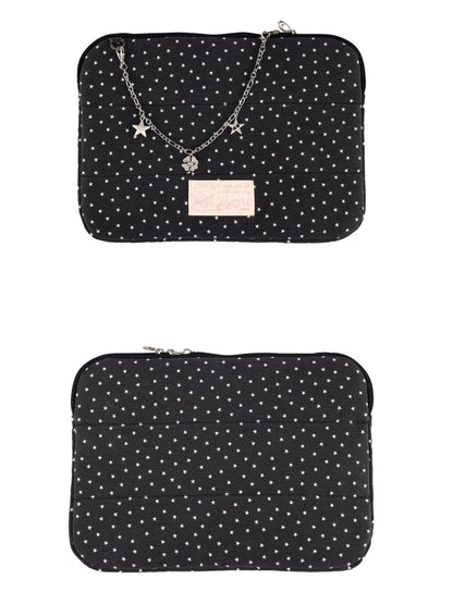 Cozing Star Chain Notebook pouch_cotton black