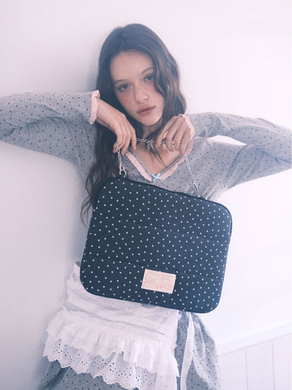 Cozing Star Chain Notebook pouch_cotton black