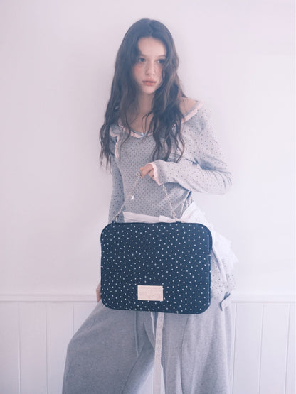 Cozing Star Chain Notebook pouch_cotton black